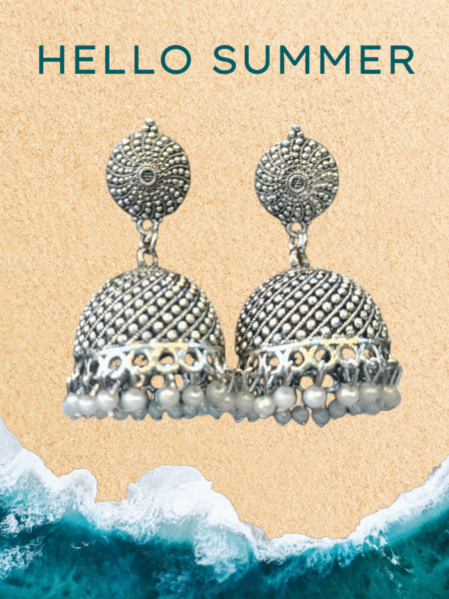Oxidized Jhumki – A Timeless Blend of Tradition & Elegance