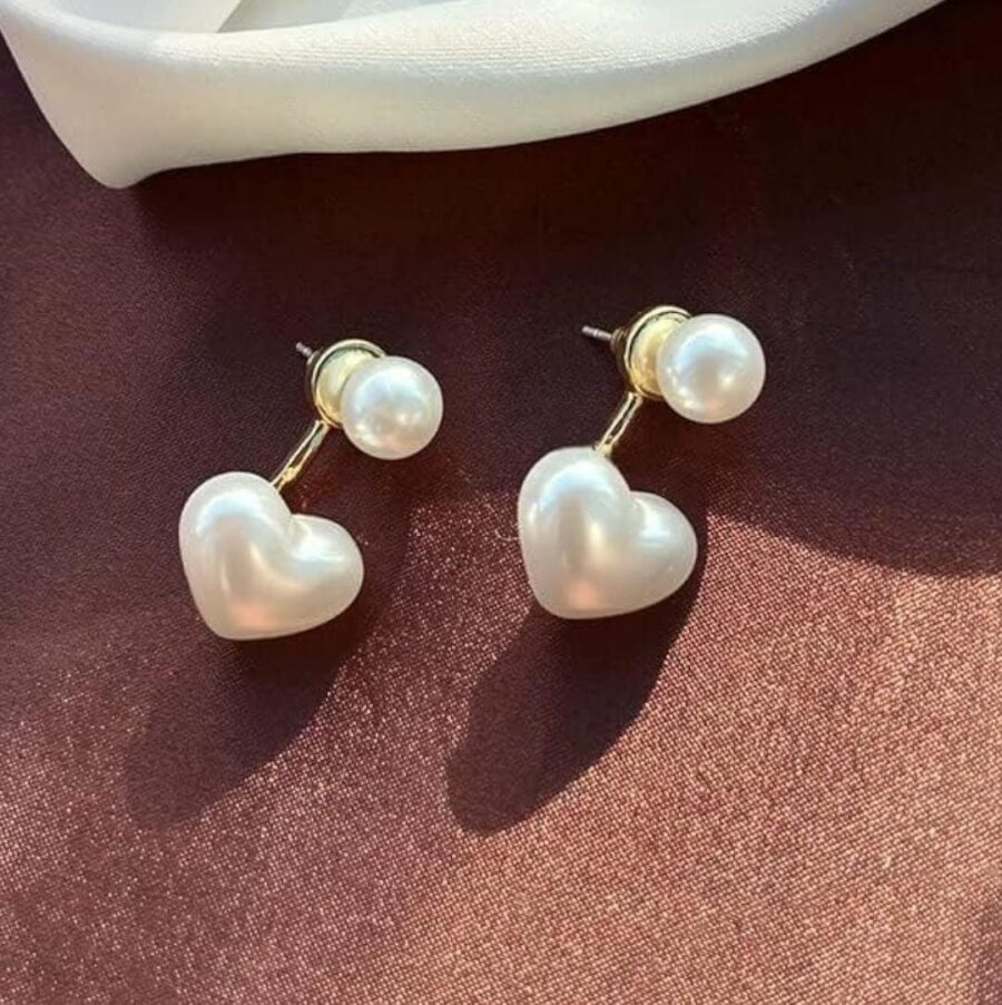 Pearl Duo Earrings – A Heartfelt Korean Statement