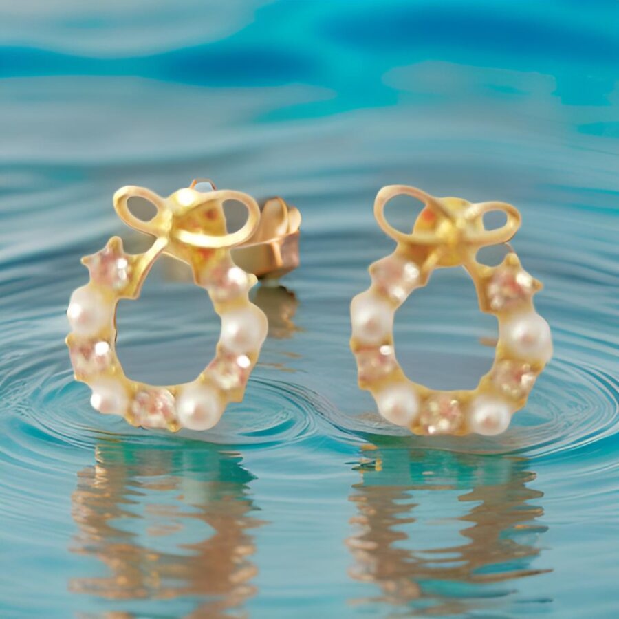 Celestial Gleam Korean Earrings – Elegant Statement for Every Look