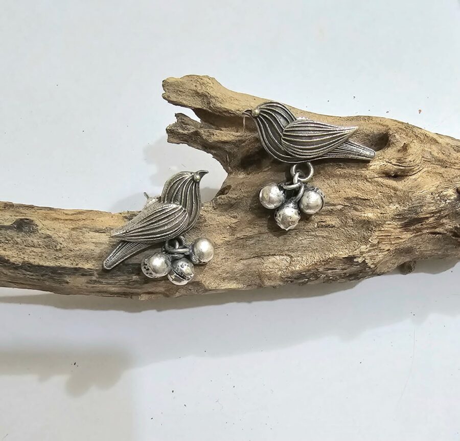 Noir Majesty: Premium Black Polished Brass Earrings