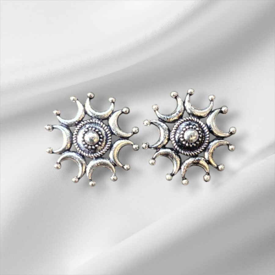 Celestial Grace Oxidised Earrings