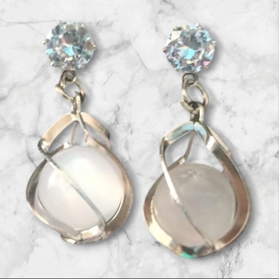 Blush Bloom Korean Drop Earrings