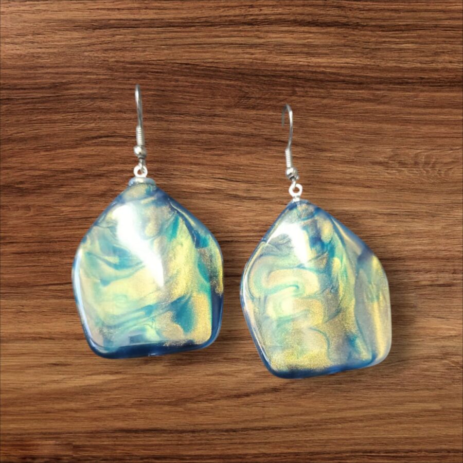 Ocean Aura – Korean Resin Drop Earrings