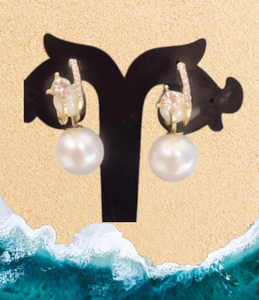 Elegant Pearl Drop Earrings – Exclusive Collection at IKSHAYA
