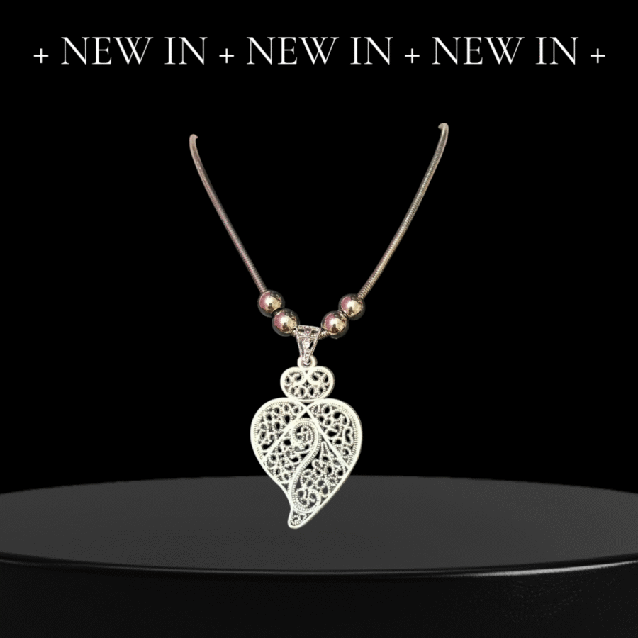 Oxidised Big Leaf Pendant Necklace – Statement Oxydised Jewellery