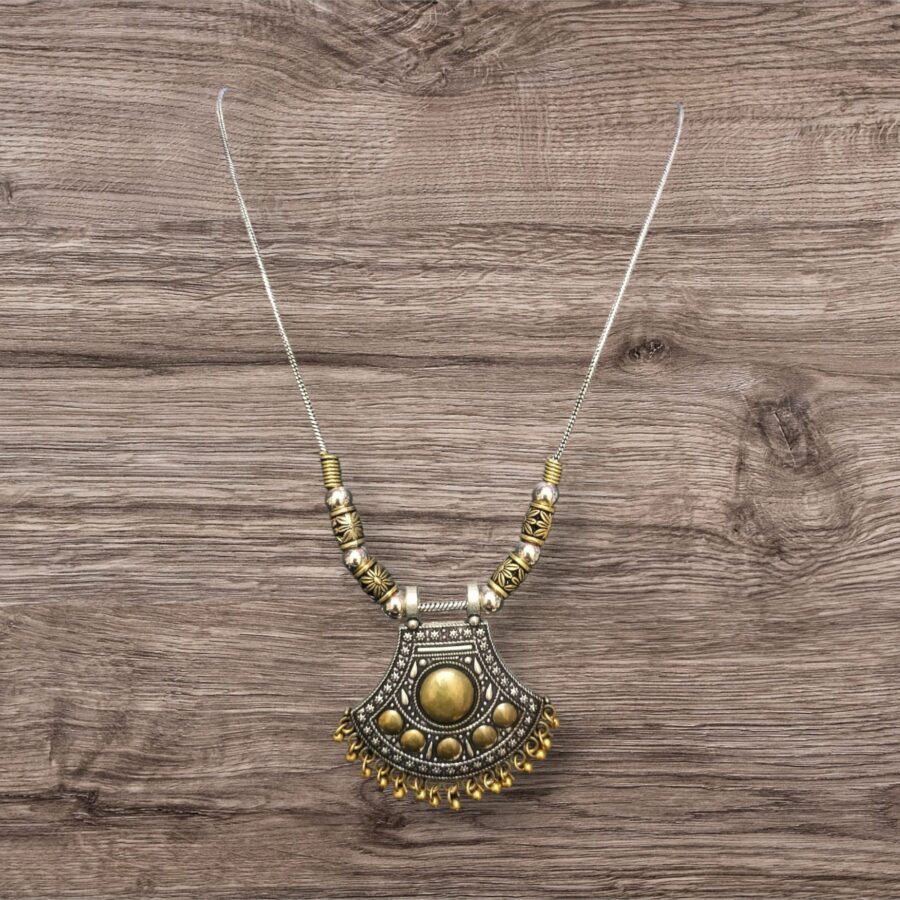 Vintage Whispers Oxidized Medallion Pendant