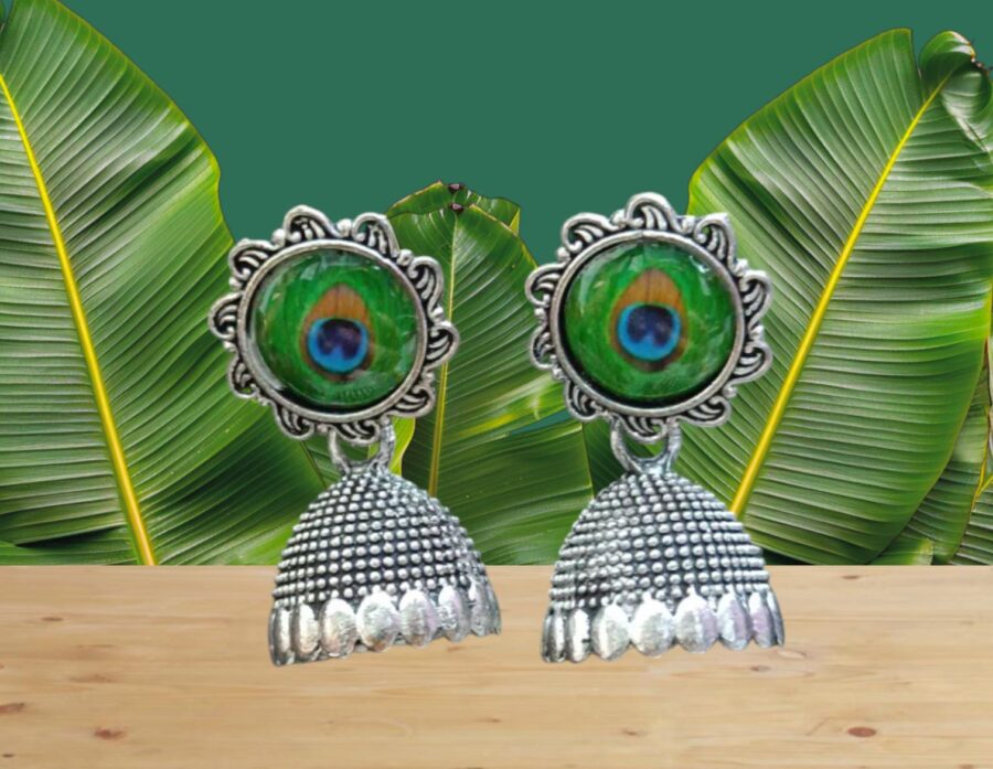 Nazaakat Mini Oxidised Jhumki – Small in Size, Grand in Grace