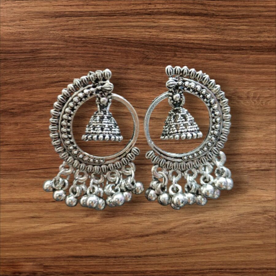 Shabnam Oxidised Mini Jhumki – Everyday Grace in a Timeless Form