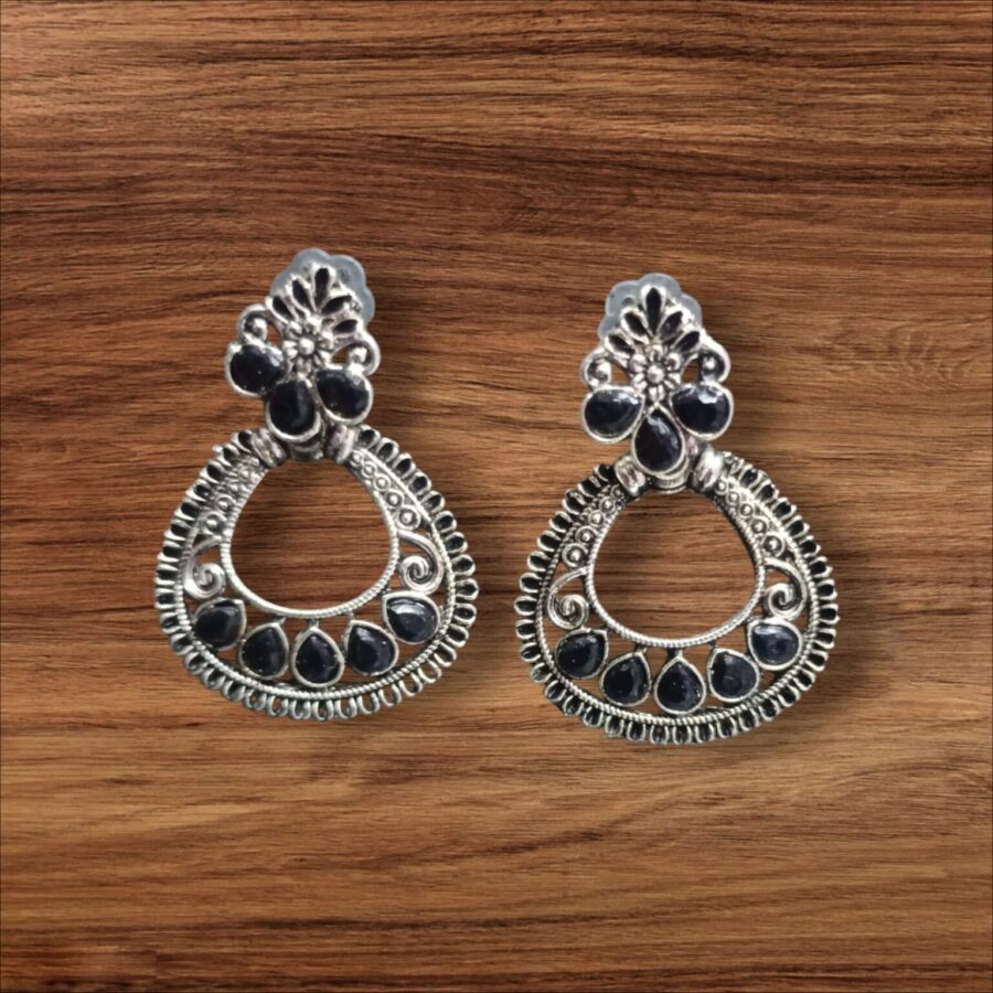 Noor Oxidised Elegance Jhumka